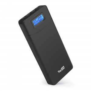 Внешний аккумулятор TopON TOP-T72/W 18000mAh (66.6Wh) QC 2.0, 2 USB для ноутбука, планшета, смартфона и аккумулятора авто. Черный