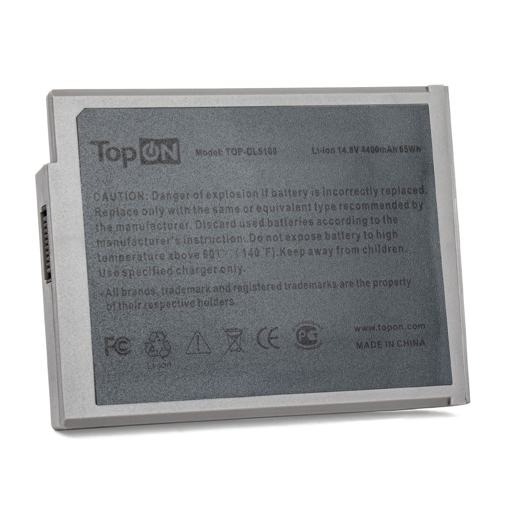 TopON TOP-DL5100 Аккумулятор для ноутбука Dell Inspiron 1100, 1150, 5100,  5150, 5160, Latitude 100L Series. 14.8V 4400mAh 65Wh. PN: BATDW00L, 8Y849. Серый.