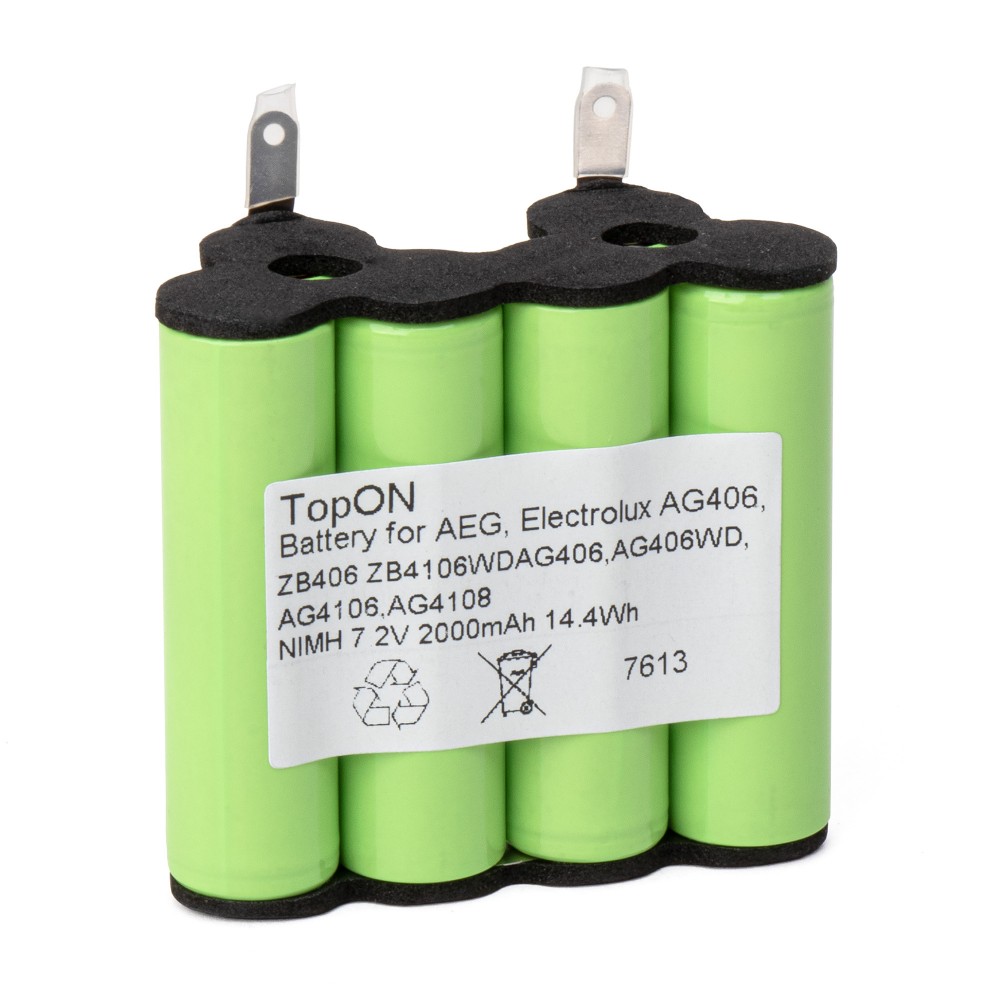 TopON TOP-AEG-7.2 Аккумулятор для робота-пылесоса Electrolux ZB 4106 WD 7.2V 2.0Ah (Li-ion) PN: CS-AGX406VX