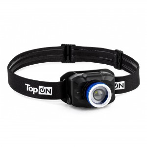 Налобный фонарь TopON TOP-MX04HL LED ZOOM 4 Вт 450 лм 3.7 В 2 Ач 7.4 Втч, оптический зум, IPX4, красный свет, стробоскоп
