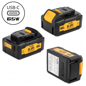 Аккумулятор для DeWalt 18V 6.0Ah (Li-ion) с USB портом. PN: DCB184