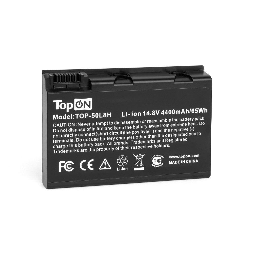 TopON TOP-50L8H Аккумулятор для ноутбука Acer Aspire 3690, 5110, 5680, TravelMate 2490, 3900, 4230 Series. 14.8V 4400mAh 65Wh. PN: BATCL50L8, BT.00803.005.