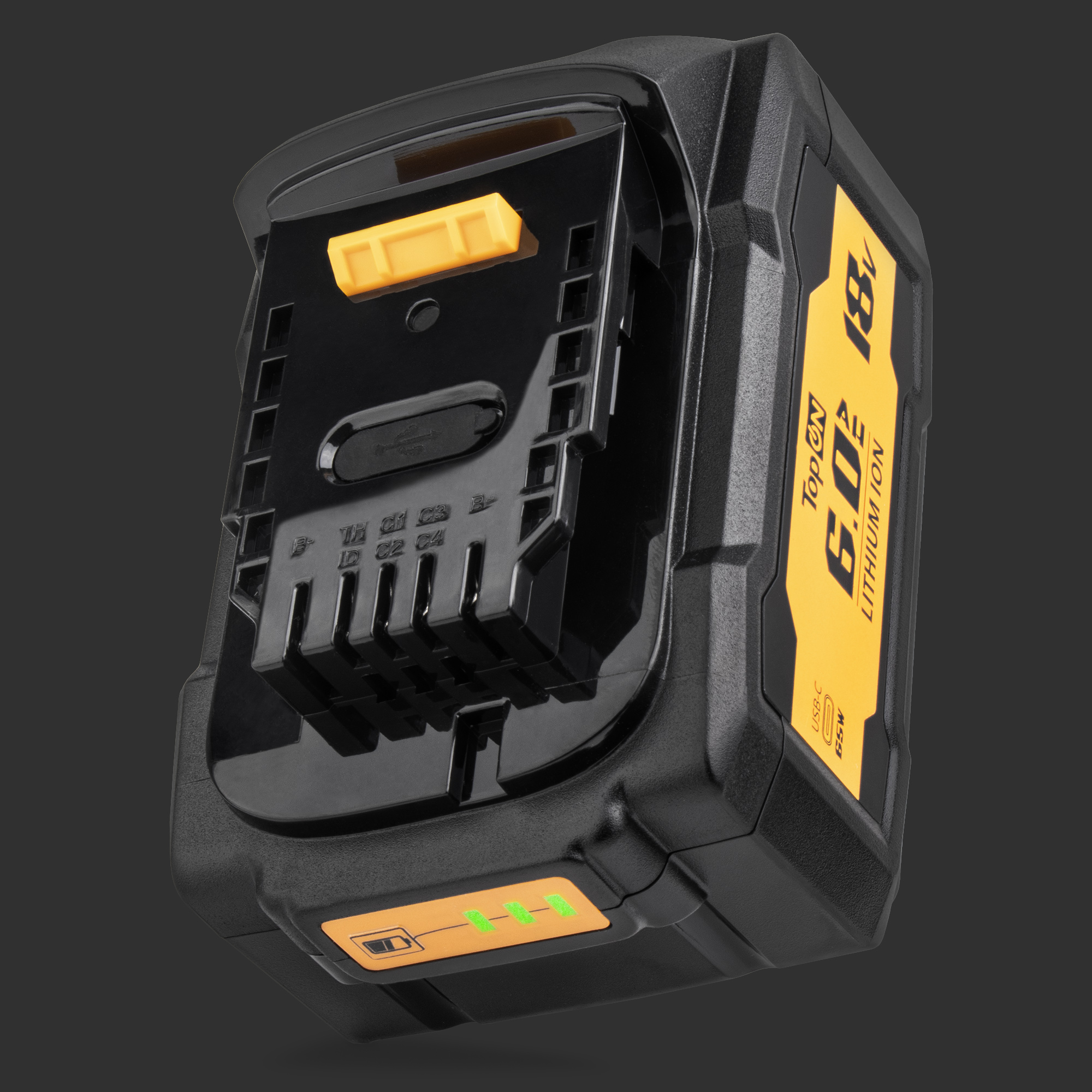 Аккумулятор для DeWalt 18V 6.0Ah (Li-ion) с USB портом. PN: DCB184